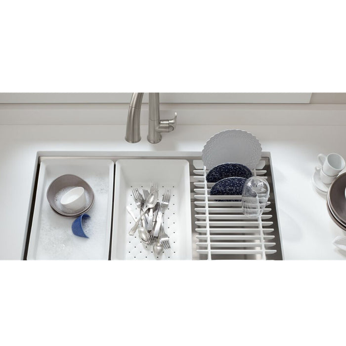 735*450*280mm Kohler Prolific Stainless Steel Square Single Bowl Workstation Undermount Kitchen Sink