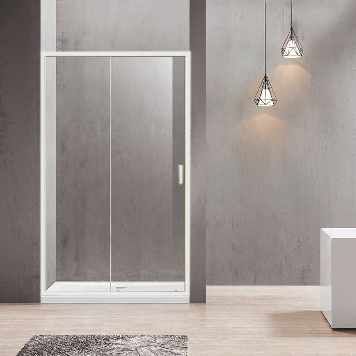 1040-1750x2000mm 6mm Semi-Frameless Sliding Door Wall to Wall Chrome Black Brushed Nickel Gunmetal Grey Light Gold Hardwares Glass Shower Screens - HD reno