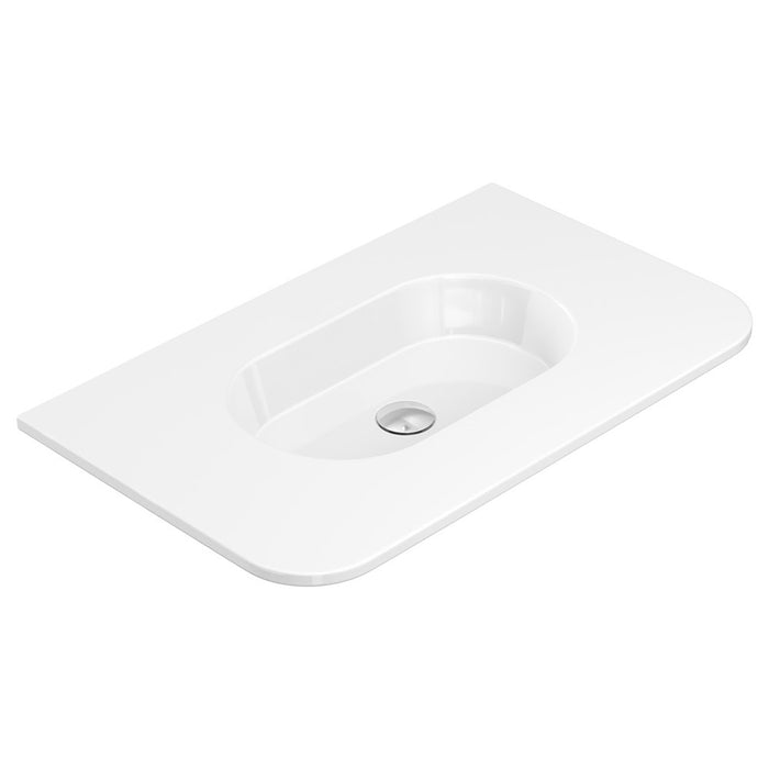750-1500*465*135mm Fienza Lola Gloss/Matt White Full Depth Curved 0-3TH Ceramic Basin Top