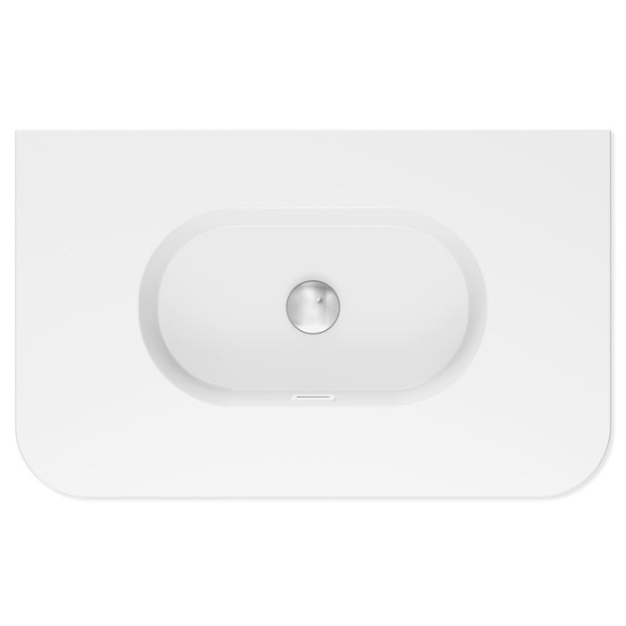 750-1500*465*135mm Fienza Lola Gloss/Matt White Full Depth Curved 0-3TH Ceramic Basin Top