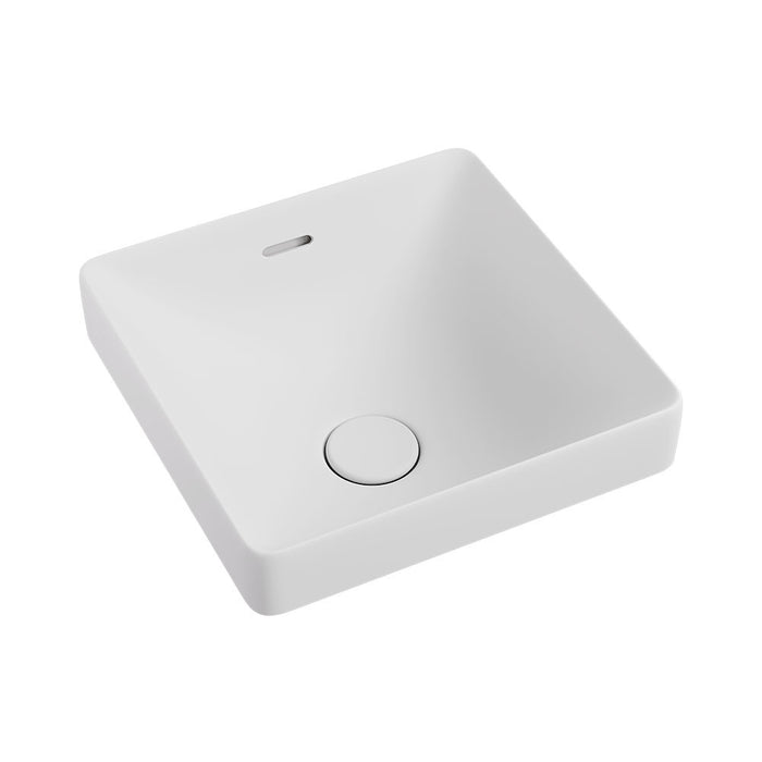 345*345*175mm Fienza Aluca Matte White Vitreous China Square Insert Basins