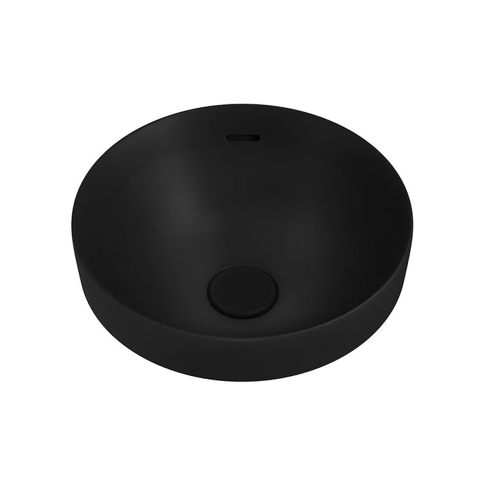 350*350*175mm Fienza Aluca Matte Black Vitreous China Round Insert Basins