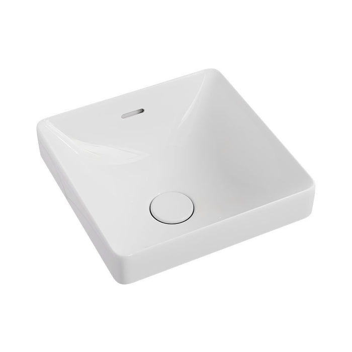 345*345*175mm Fienza Aluca Gloss White Vitreous China Square Insert Basins