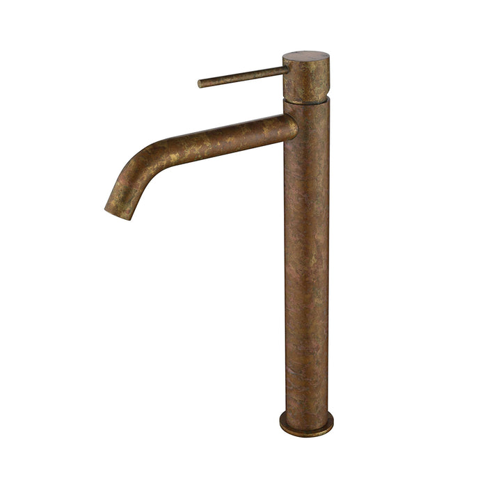 Bella LVB Mica Living Brass Tall With Curved Spout Basin Mixer - HD reno