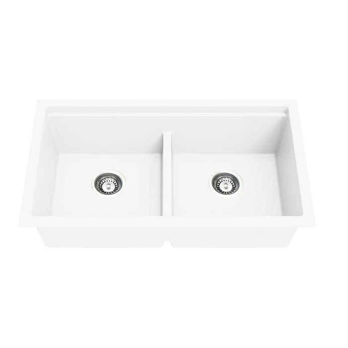 825*470*241mm Lukka Gabrio Matt Black/Artic White Granite Square Single/Double Bowls Work Station Sink