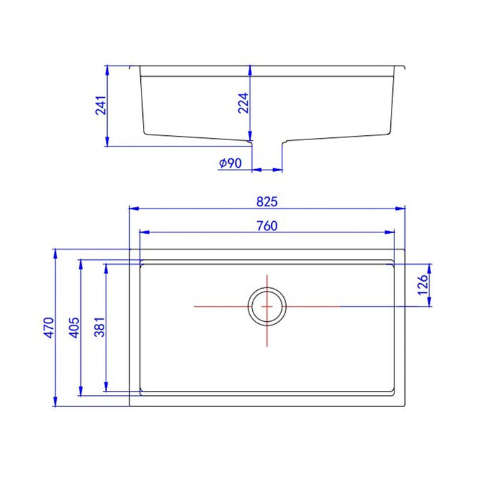 825*470*241mm Lukka Gabrio Matt Black/Artic White Granite Square Single/Double Bowls Work Station Sink