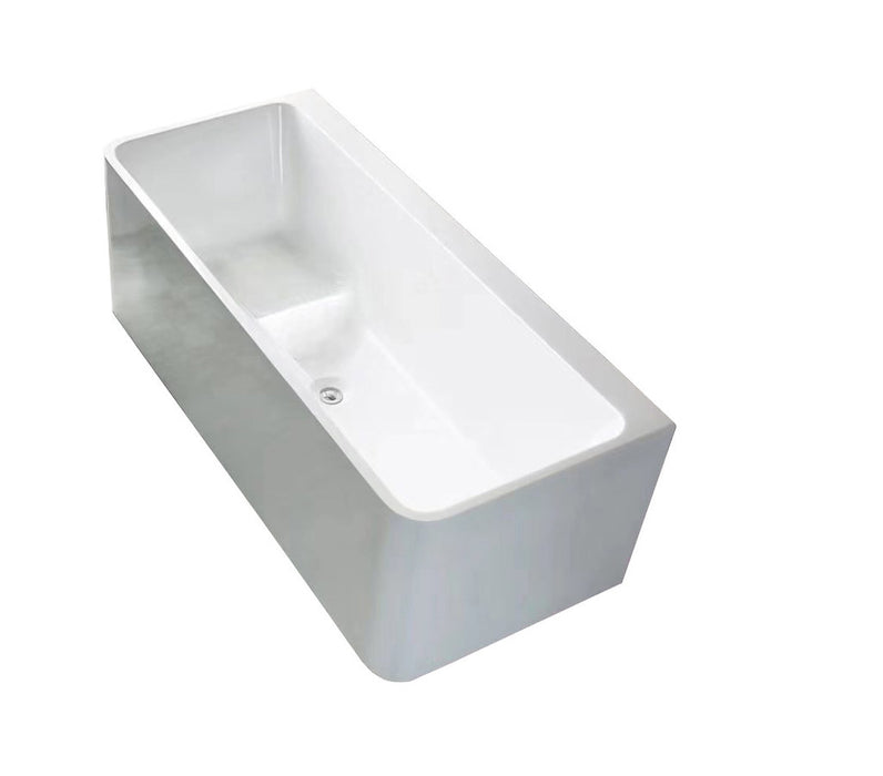 1400*730*580mm Amber Gloss White Acrylic With Built-In Seat Freestanding Bathtub
