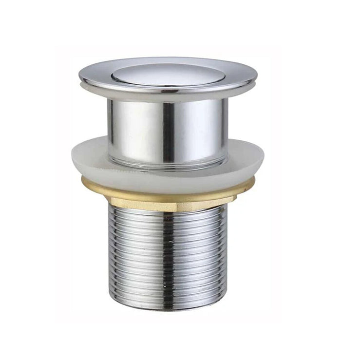 32mm HellyCar Chrome/Brushed Gold/Brushed Nickel/Rose Gold/Matt Black/Brushed Gun Metal Without Overflow Push Plug Waste