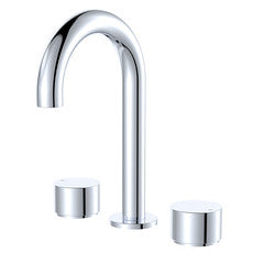 Fienza Kaya Round Taps Lead-Free Stainless Steel PVD Hob Mounted Tap Sets