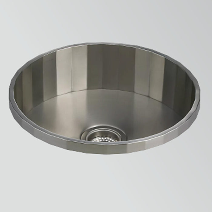 476*476*160mm Kohler Brinx Stainless Steel Round Single Bowl Self-Rimming Undermount Kitchen Sink