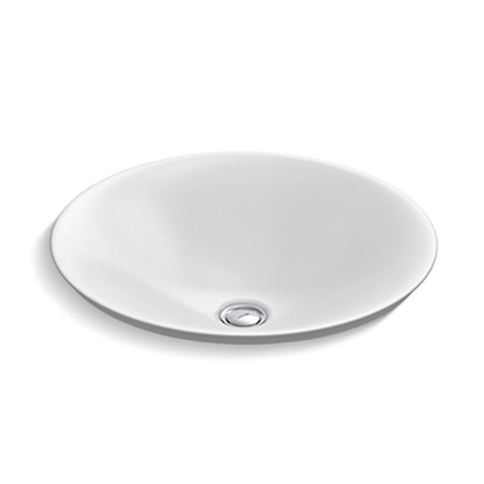 442*442*167mm Kohler Carillon Wading Pool Kohler White/Glittering Snow White/Honed Black Ceramic Round Semi Insert Basins