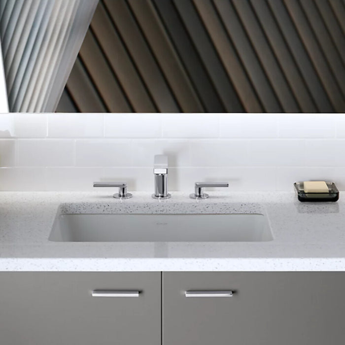 580*346*206mm Kohler Ladena Gloss White Ceramic Rectangle With Overflow Under-Mount Basins