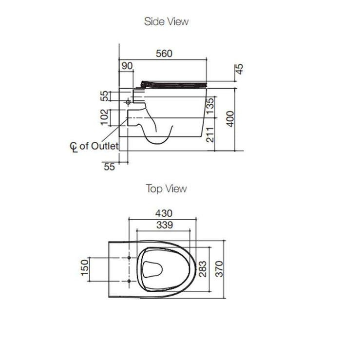 560*370*400mm Kohler Grande Ceramic Gloss White Rimless With Electronic Handheld Remote Bidet Seat Smart Toilet (Copy)