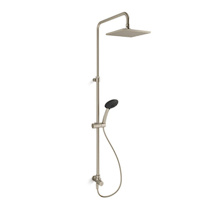 1100-1300mm Kohler Rain Duet Dual Renew Column Chrome/Brushed Nickel/Brushed Bronze/Brushed Brass/Matt Black Square Shower Heads