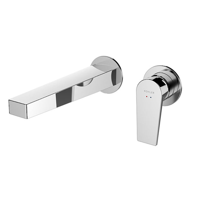 Kohler Taut Wall Mount Basin Mixer Chrome/Matte
Black Tapware