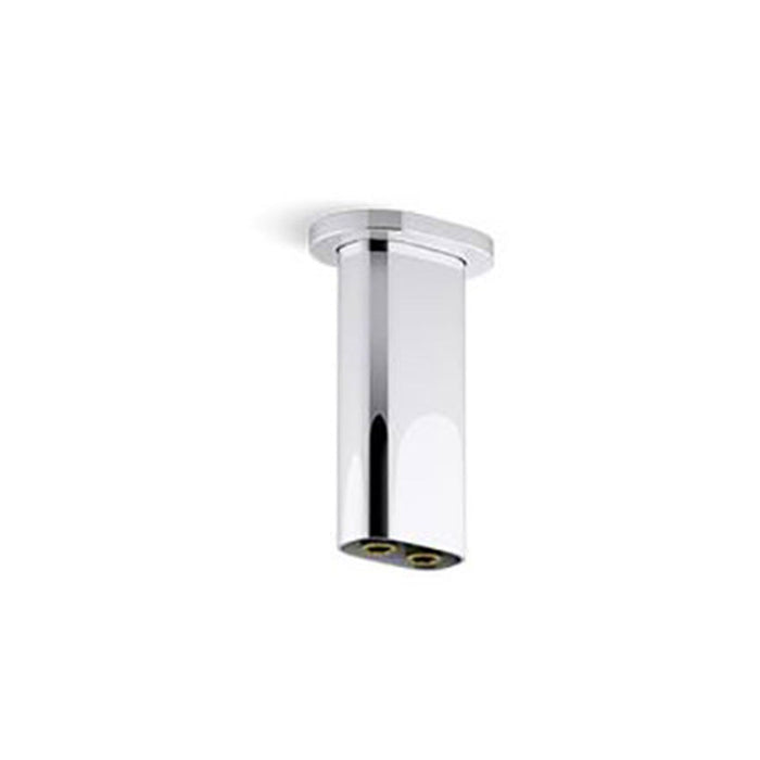127-254mm Kohler Statement Dual Function Chrome/Brushed Nickel/Brushed Brass/Matt Black Oval Ceiling Mount Rainhead Arm
