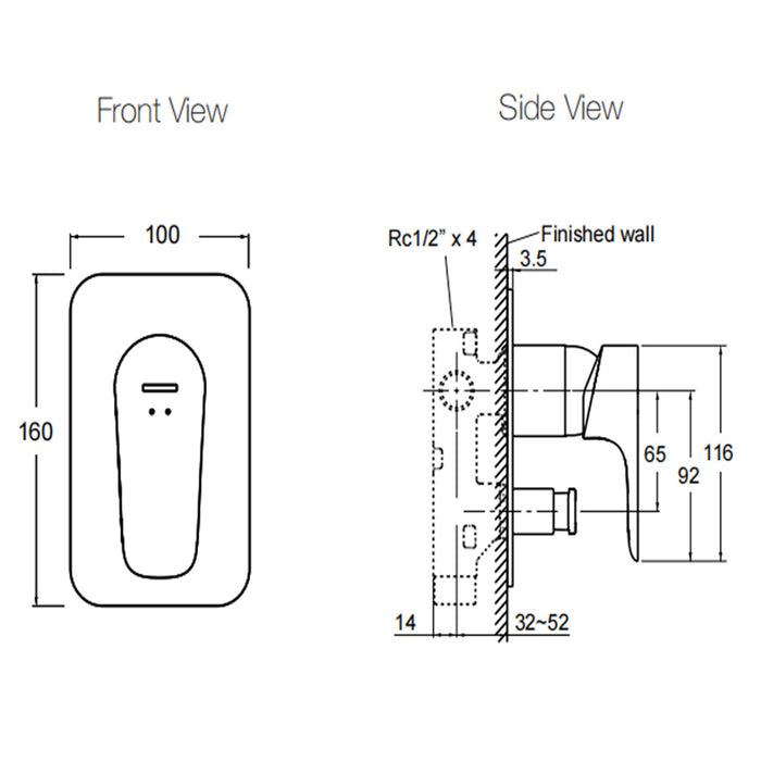 Kohler Aleo S S/B Mixer With Diverter Chrome/Matte Black/Brushed Nickel Tapware