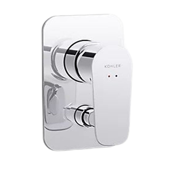 Kohler Aleo S S/B Mixer With Diverter Chrome/Matte Black/Brushed Nickel Tapware