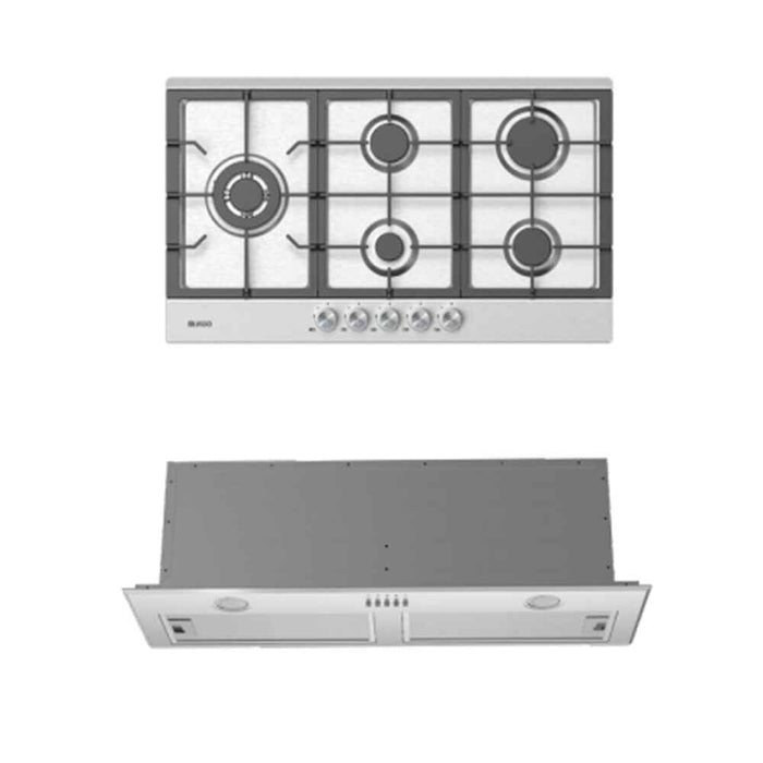 900mm Dilusso Stainless Steel Oven + Gas Cooktop + Rangehood Kitchen Appliance Package