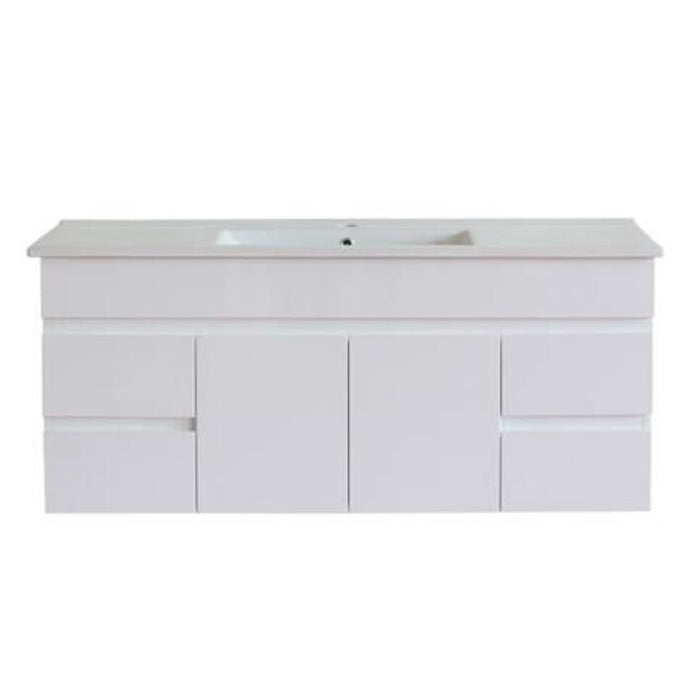 600-1500*455*500mm Poseidon White Polyurethane Standard MDF Wall Hung Vanity
