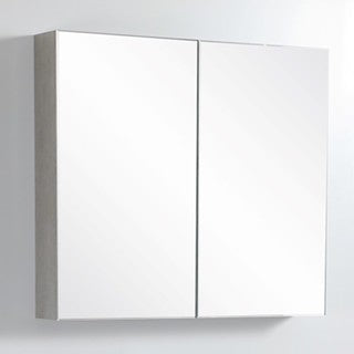600-1500*750*155mm Poseidon Nova Concrete Grey PVC Pencil Edge Moisture Resistant Plywood Glass Rectangle Shaving Cabinet