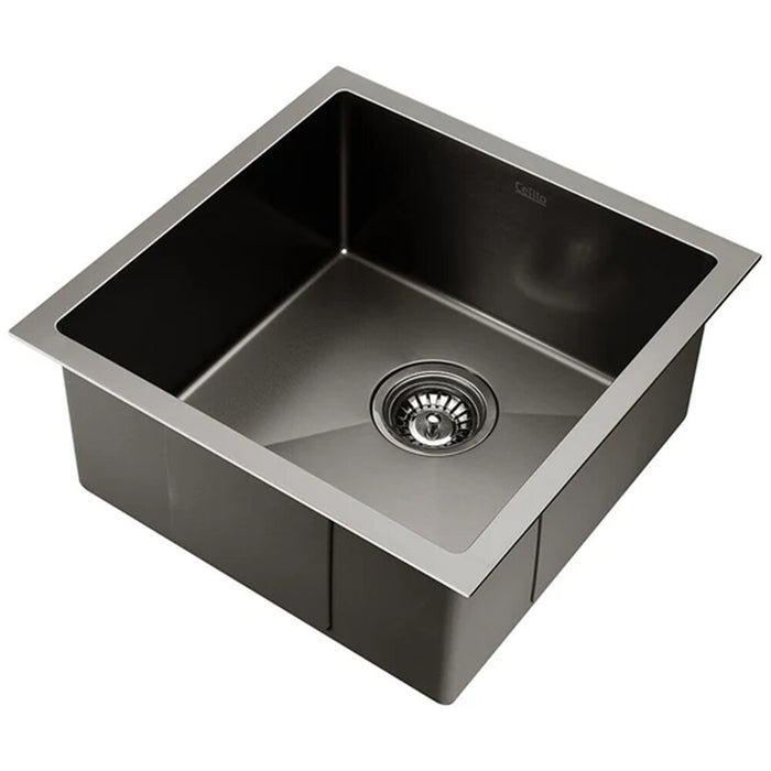 440*440*205mm Hunter Black Stainless Steel Square Basin Single Bowl Laundry Kitchen Sinks