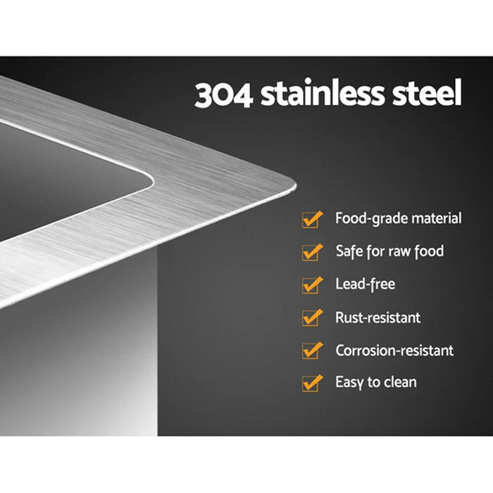 770*450*205mm Hunter Silver Stainless Steel Square Basin Double Bowls Laundry Kitchen Sinks