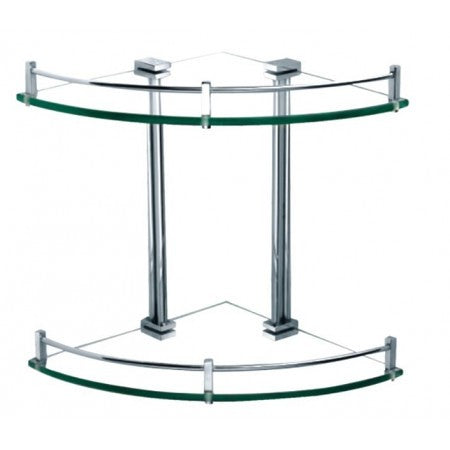 250*250*260mm Roma CS-02 Corner Double Glass Shelf