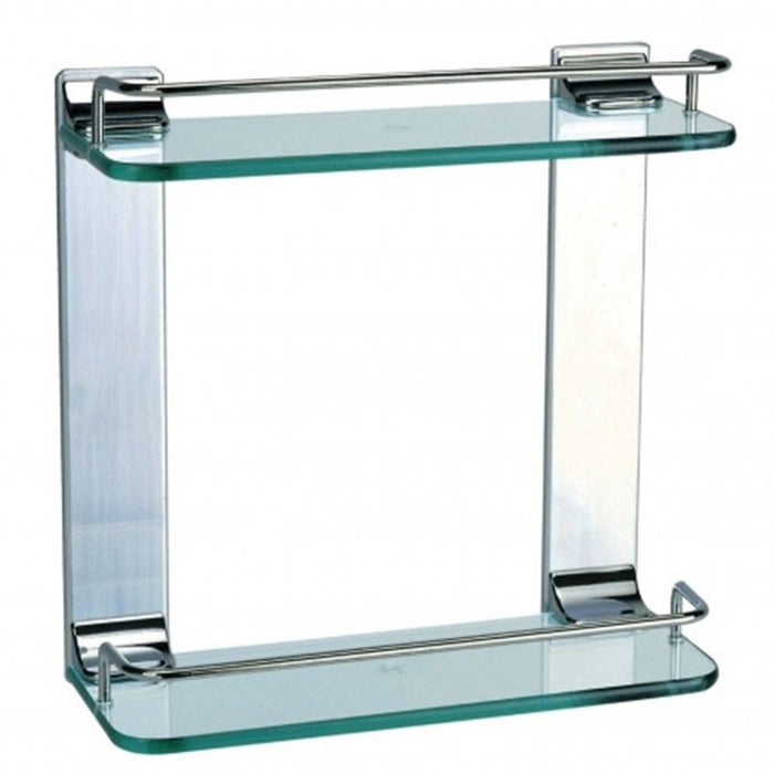 320*130*300mm Roma CS-07 Double Clear Glass with Bar Shelf