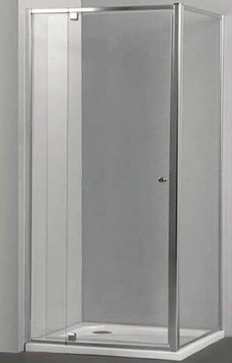 780-1100mm Square Corner Pivot Door Shower Screen Semi-Frameless KNOB handle Chrome/Black Fittings