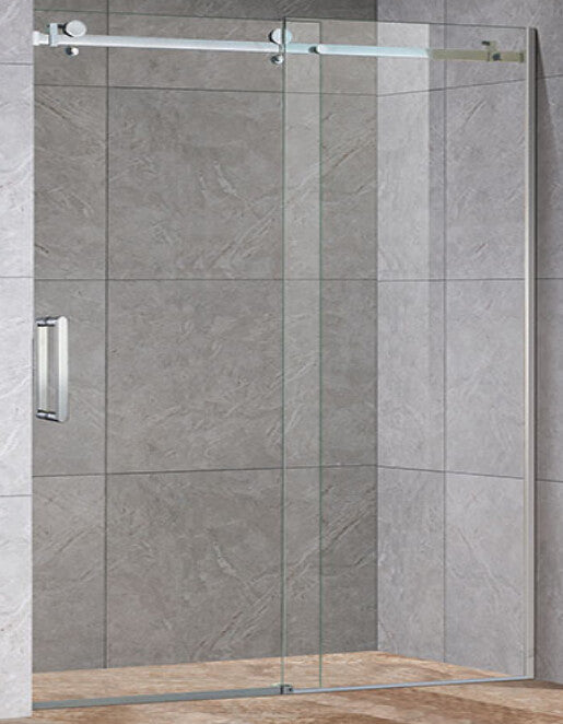 1100-1800mm WALL TO WALL Sliding door Shower Screen Frameless BAR Handle Chrome/Black Fittings