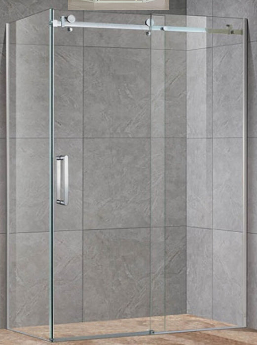 900/1000mm Square Corner Sliding door Shower Screen Frameless BAR Handle Chrome/Black Fittings
