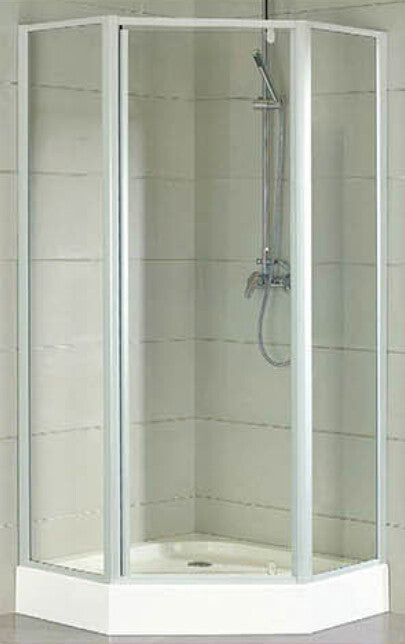 900/1000mm Diamond Pivot door Shower Screen Framed KNOB handle Chrome Fittings