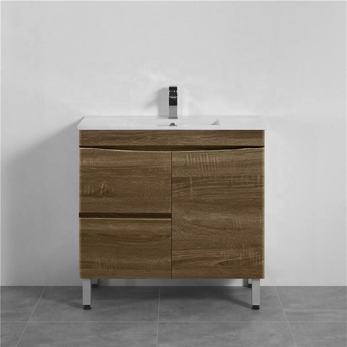 750-1500*450*820mm ABS Forest Timber DV Series Dark Oak MDF Curved Edges Wall Hung/Freestanding Vanity