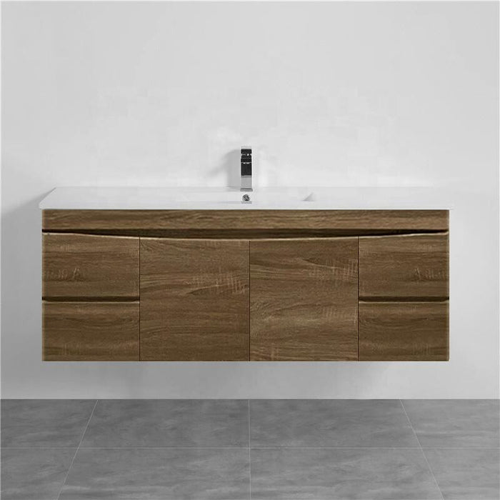750-1500*450*820mm ABS Forest Timber DV Series Dark Oak MDF Curved Edges Wall Hung/Freestanding Vanity
