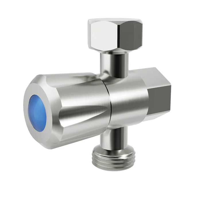 Amoza Mini Brushed Stainless Steel/Brushed Gold/Gun Metal/Matt Black 304 Stainless Steel DN15 15x15x15mm 1/4 Turn C/D Three Way Stop Tapware