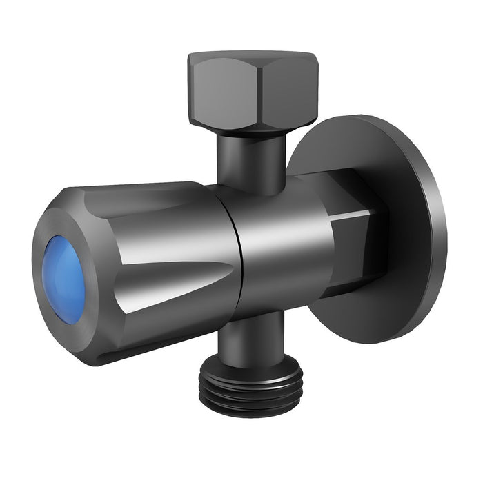 Amoza Mini Brushed Stainless Steel/Brushed Gold/Gun Metal/Matt Black 304 Stainless Steel DN15 15x15x15mm 1/4 Turn C/D Three Way Stop Tapware
