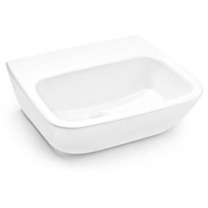 457*390mm Johnson Suisse Emilia MKII White Vitreous china Square with Shroud Basin