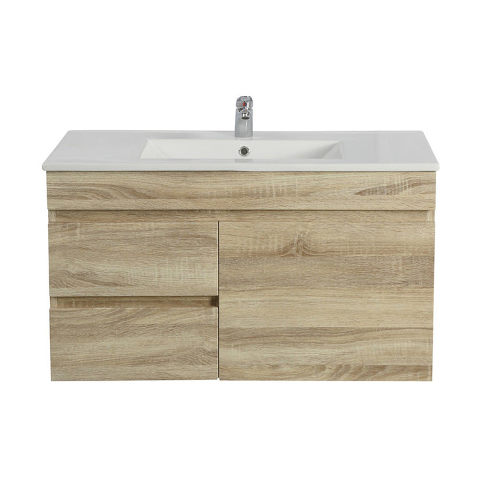 600-1500*500*450mm POS Berge White Oak MDF Wall Hung Vanity