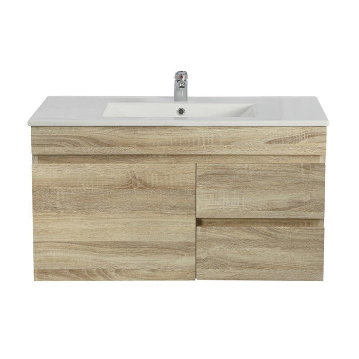 600-1500*500*450mm POS Berge White Oak MDF Wall Hung Vanity