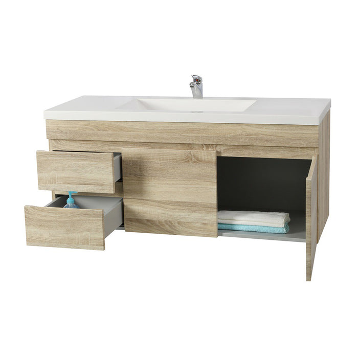 600-1500*500*450mm POS Berge White Oak MDF Wall Hung Vanity