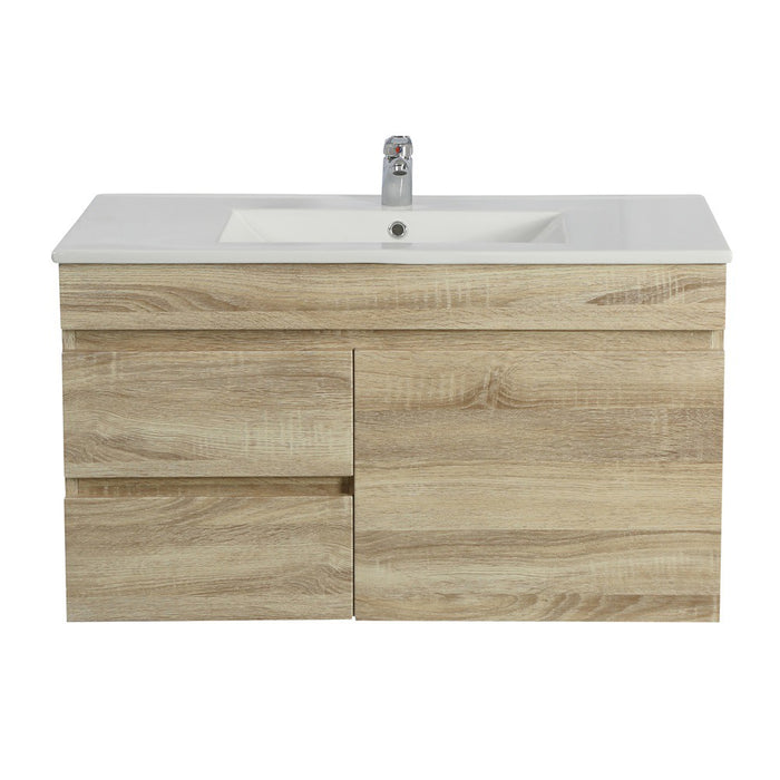 600-1500*500*450mm POS Berge White Oak MDF Wall Hung Vanity
