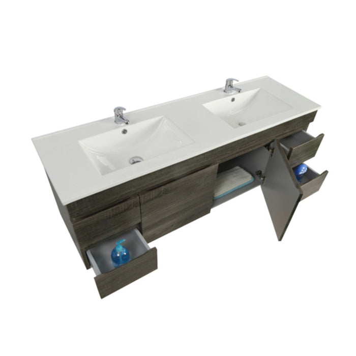 600-1500*500*450mm Posedion Berge Dark Grey MDF Wall Hung Vanity