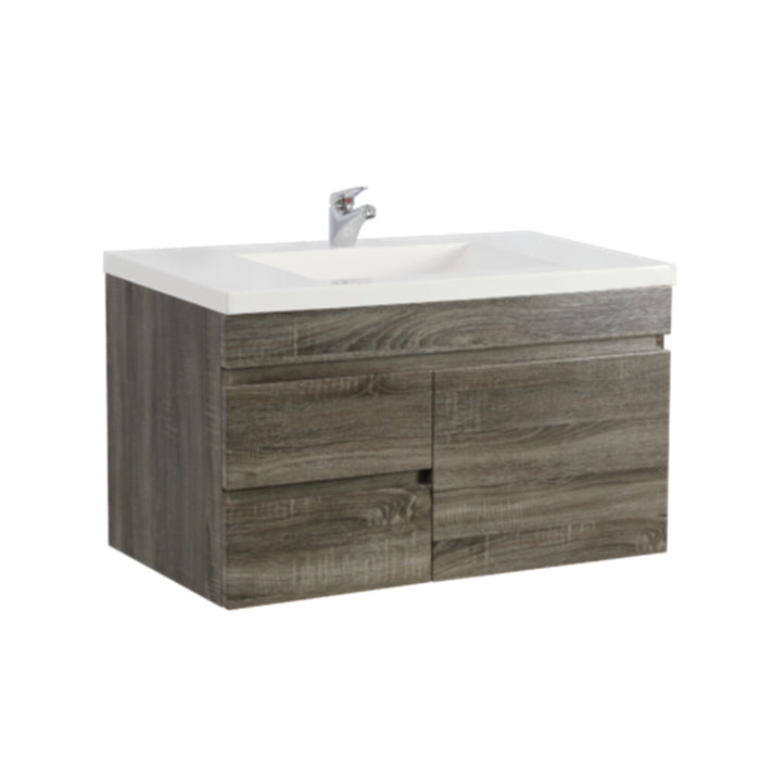 600-1500*500*450mm Posedion Berge Dark Grey MDF Wall Hung Vanity