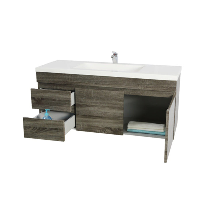 600-1500*500*450mm Posedion Berge Dark Grey MDF Wall Hung Vanity