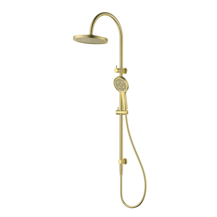 250mm ACL Linie Brass Brushed Nickel/Gun Metal/Matt Black/Brushed Gold Round Multi-Function Fluted Shower Set