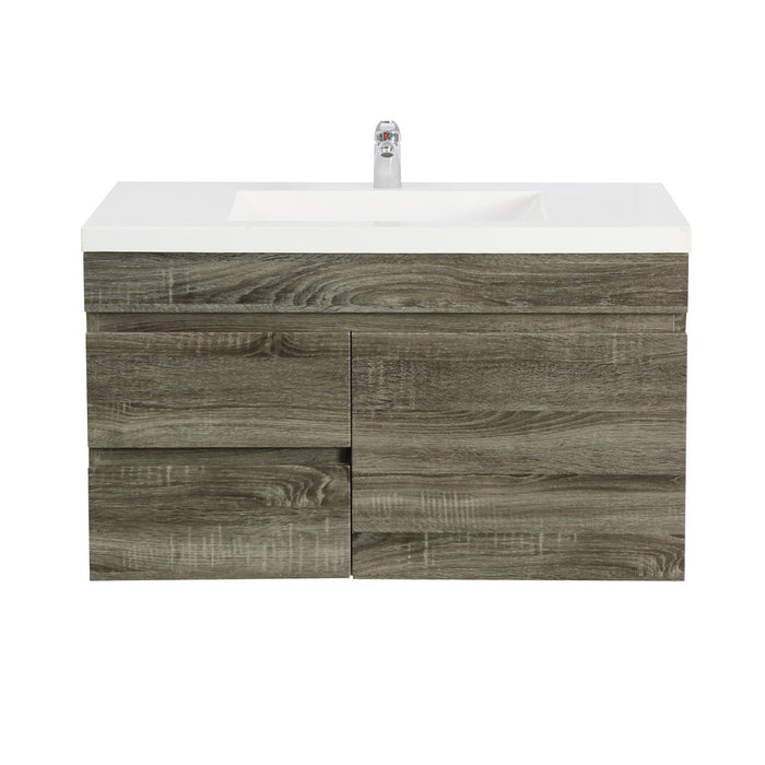 600-1500*500*450mm Posedion Berge Dark Grey MDF Wall Hung Vanity
