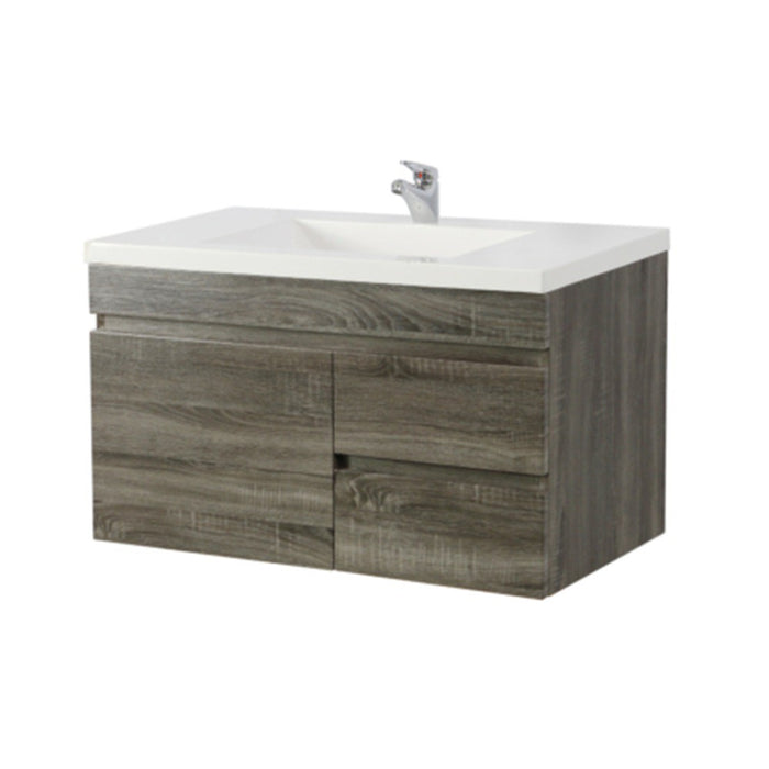 600-1500*500*450mm Posedion Berge Dark Grey MDF Wall Hung Vanity