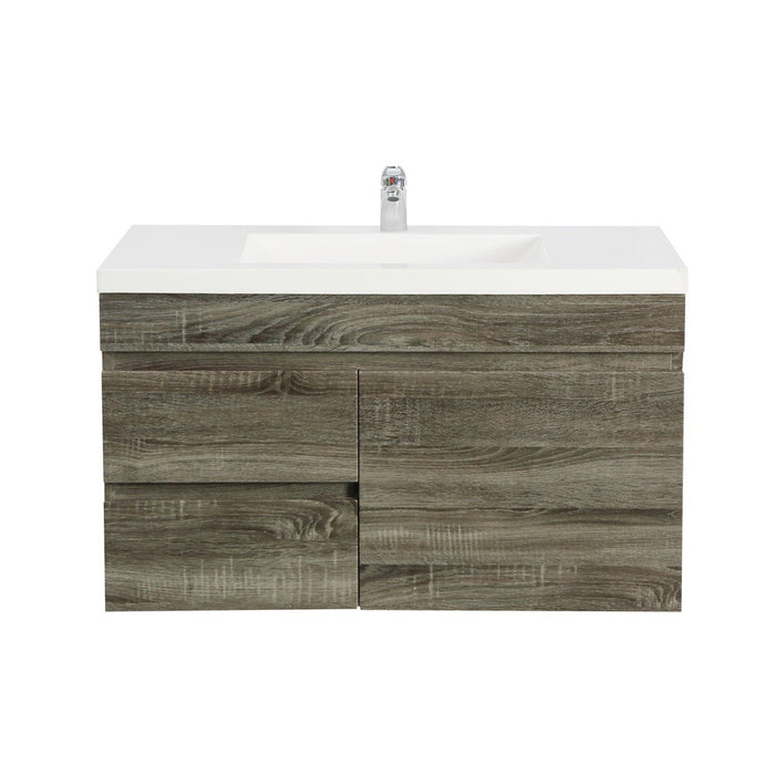 600-1500*500*450mm Posedion Berge Dark Grey MDF Wall Hung Vanity