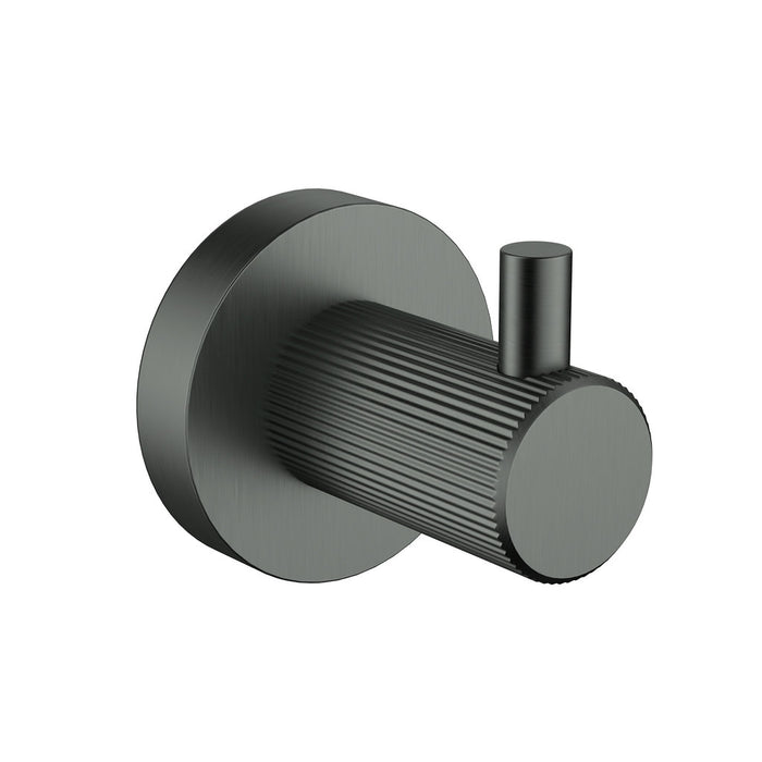 ACL Linie Brushed Nickel/Gun Metal/Matt Black/Brushed Gold Brass Round Single Fluted Robe Hook